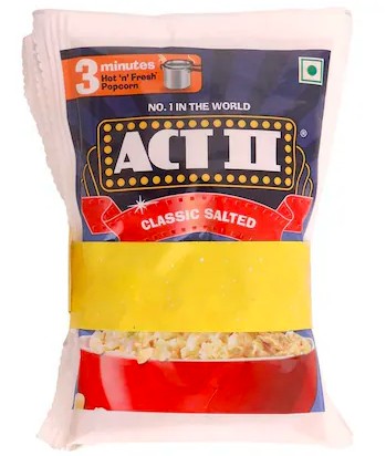 ACTII CLASSIC SALTED POPCORN 72 gm
