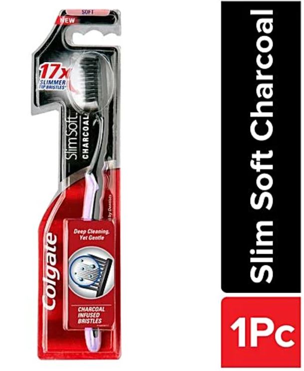 COLGATE SLIM SOFT CHARCOAL BRUSH