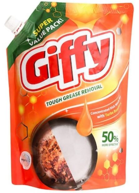 GIFFY DISH WASH GEL ORANGE 900 ml