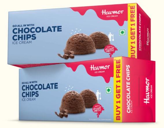HAVMOR CHOCOLATE CHIPS ICE CREAM 750 ml