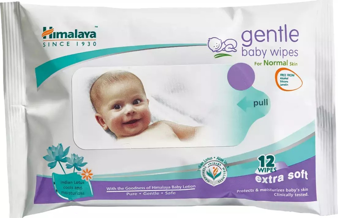 HIMALAYA GENTLE BABY WIPES  12 wipes