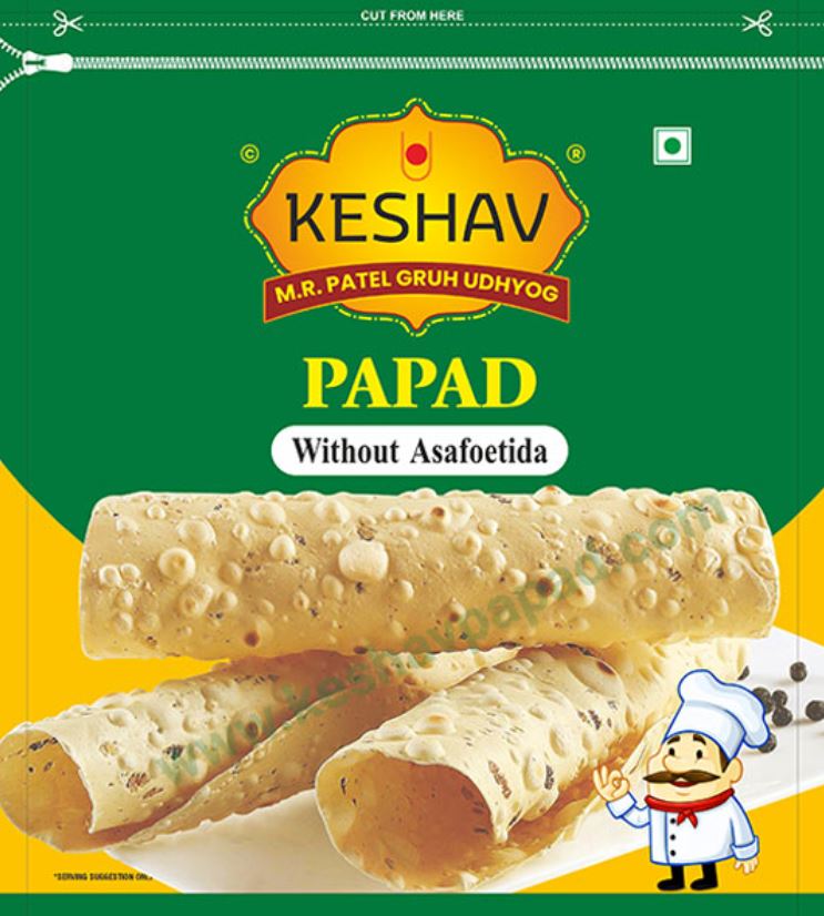 KESHAV WITHOUT ASAFOETIDA PAPAD 500 gm