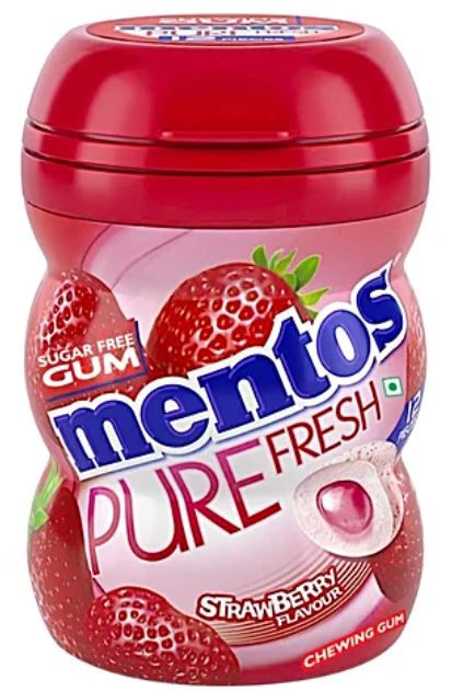 MENTOS STRAWBERRY FLAVOUR GUM 16 gm