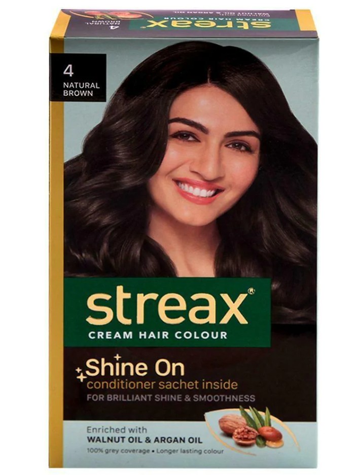 STREAX GEL HAIR COLOUR 4 NATURAL BROWN