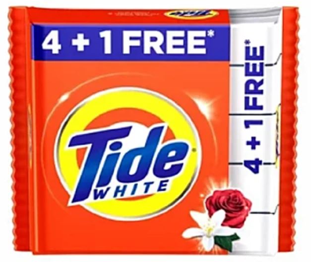 TIDE WHITE BAR  Pack of 4+1  200 gm